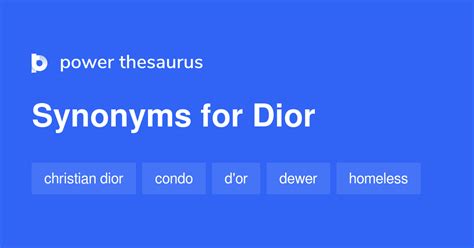 Dior synonyms, Dior antonyms 